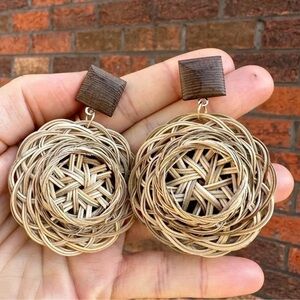 Bohemian Nest Knit Earrings